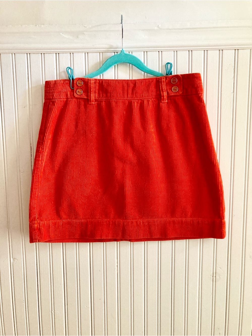 ANN TAYLOR LOFT Corduroy Mini Skirt in Bright orange - Women's Casual Skirt